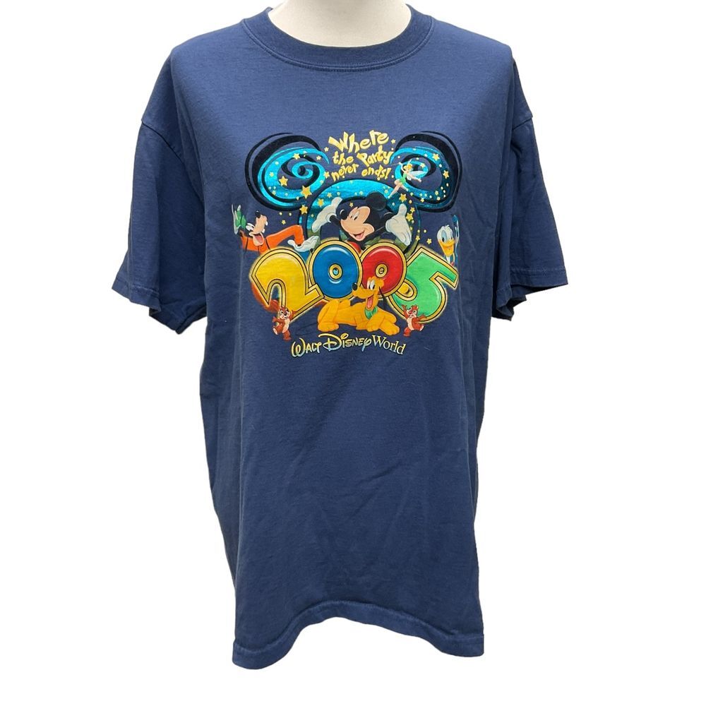 Walt Disney‎ World Mickey Mouse 2005 T-Shirt Sz Large Where The PartyNever Ends